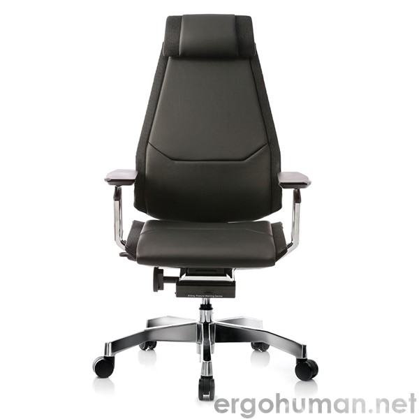 Genidia Black Leather Office Chair